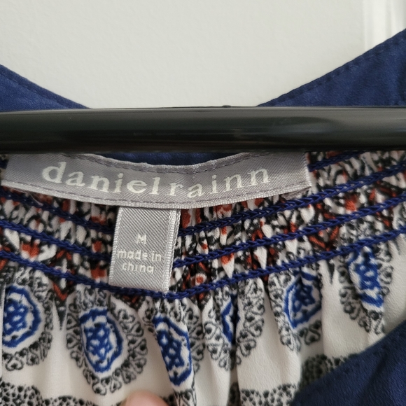 Danielrainn Boho Blouse Medium Size Blue and Orange. - Picture 5 of 6